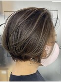 ショートボブ×コントラストハイライト
