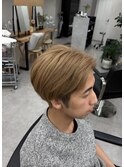 メンズショート × ミルクティーベージュ【神永】
