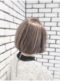 前下がり小顔◎外ハネ×細身ハイライトアンニュイボブ
