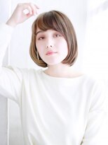 ヘアメイク ナル(hair make nalu) ショートバングの透け感ボブスタイル