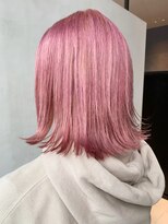 アルバム 銀座(ALBUM GINZA) ピンクミディ_外ハネボブアッシュブラウンネオウルフ_ba275652