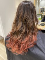 ヘアサロン ナノ(hair salon nano) グラデーションローズヒップ