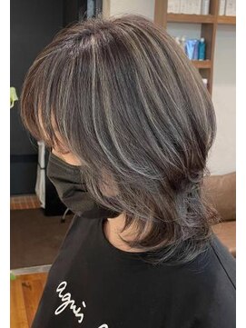 ネックス 表参道本店(nex) nex表参道 グレージュ ハイライト 白髪ぼかし