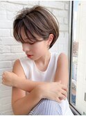 武井俊樹 前髪あり 耳掛け大人美人ショート ショコラベージュ
