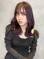 トルネード(TORNADO) 切りっぱなしボブ 似合わせカット くびレイヤー ピンクブラウン