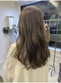 オリーブカラー ブリーチなしカラー