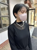 モーメント(a moment)&nbsp;シースルーバングショートx透明感オリーブ