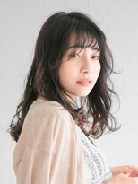 アース 三軒茶屋店(HAIR&MAKE EARTH) 三軒茶屋_レディース_ロング_コテ巻き_パーマ_黒髪_ブラック