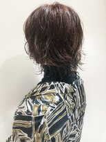 ウクラ バイ レシッド 池袋(uchla by rcid) 愛されウルフウェーブパーマお洒落エアリーウルフ×ダークピンク