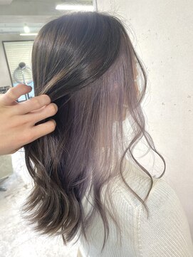 アジールヘア 東上野店(agir hair) 20代30代大人かわいい透明ラベンダーグレージュインナー【上野】