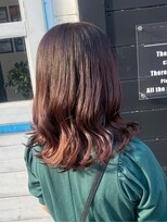 リッカヘアー(Ricca hair) ゆるふわウルフ 暖色カラーミディアムグラデーションカラー
