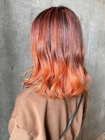 セル(CELL)&nbsp;フルバング　ハイライト　グラデーション　オレンジカラー