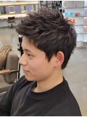 刈り上げ無しパーマ風ショート
