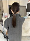 ローポニータイトアレンジ 結婚式参列ヘア