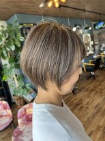 ロイズ ヘアデザイン アンド スパ(LOES) デザインカラー×白髪ぼかしハイライト×ベージュ