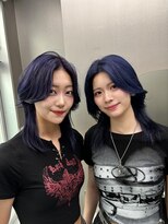 イキ 表参道(iki omotesando)&nbsp;デザインカラー／レイヤーカット/ウェットヘア/オリーブベージュ