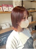 【EIGHT福岡 片山智裕】レッドレイヤードボブ