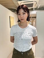 ユー(yew) チェリーブラウン＋ボブ＋ラインボブ＋ボブスタイル