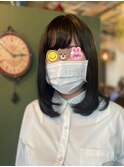 ウィッグカット　レイヤー&前髪