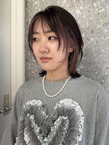 ブリーチなしダブルカラーピンクベージュミディアムボブ20代30代