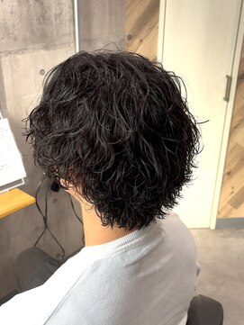 ビカムメンズヘアー 栄店(become men's hair) 黒髪サーフカール/ウルフパーマ