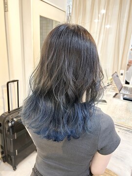 シャルム(charme) グラデーションカラー、ブルーグラデーション、ケアブリーチ