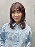 顔まわりレイヤーカット 福岡博多美容室