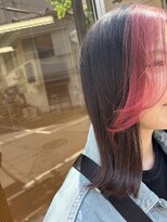 ヘアアートヒサ(HAIR ART hisa)&nbsp;「RYOKO」304050代 ボブ×フェイスフレーミングピンク