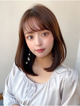 アフロートフクオカ(AFLOAT FUKUOKA) 【NEW OPEN】小顔前髪あり後れ毛サイドバングメルティカラー