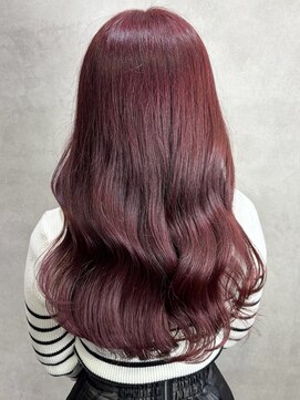 ルノン(LUNON) ホワイトグレージュミニウルフチェリーブラウンデジタルパーマ