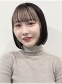 タッセルボブ　切りっぱなしボブ　美髪矯正　ボブカット　m