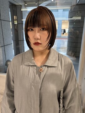 ダブ アオヤマ(DaB AOYAMA) ブロックカラー/ブリーチ/ボブ/カット/デザインカラー/ミニボブ