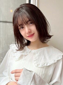 ハニーシブヤ(HONEY shibuya) 大人可愛い20代30代40代簡単外ハネボブ/ココアブラウン3
