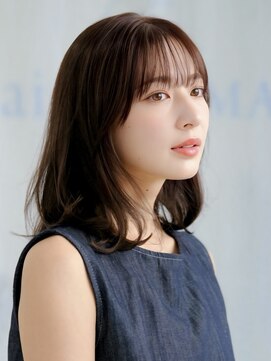 ミディアムボブ/ミディアムレイヤー/シースルーバング