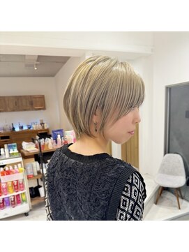 ネイロ 北千住(NeiRo) 小顔ショートボブカラー大人ショートボブひし形ショートカット