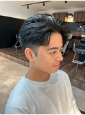 千葉駅MEN’S/波巻きツイストスパイラル/刈り上げセンターパート