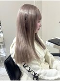 ミルクティーベージュ ブリーチ2回～ ハイトーン