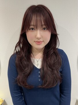 ラミエバイメルト 下北沢(lamie by melt) レイヤーカット チェリーブラウン ハッシュカット 顔周りカット