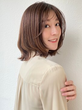 カバーヘア 上尾西口店(COVER HAIR) 外ハネボブ×ブリーチなしカラー◎くびれボブ/大人可愛いp上尾