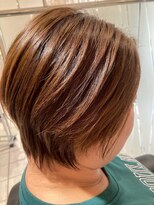 アース 常盤平店(HAIR & MAKE EARTH)&nbsp;【大人美人ショート】丸み×くびれで魅せる艶ショートボブ