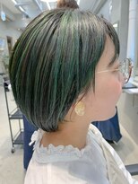 テトヘアー(teto hair) ハイライト、グリーン、オリーブ、グレー
