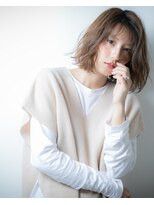カバーヘア ブリス 川口(COVER HAIR bliss)&nbsp;アンニュイ抜け感くびれヘア外ハネ小顔ボブw川口20代30代40代