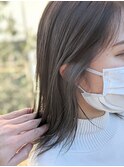 外ハネロブ×インナーカラー　グレーベージュ