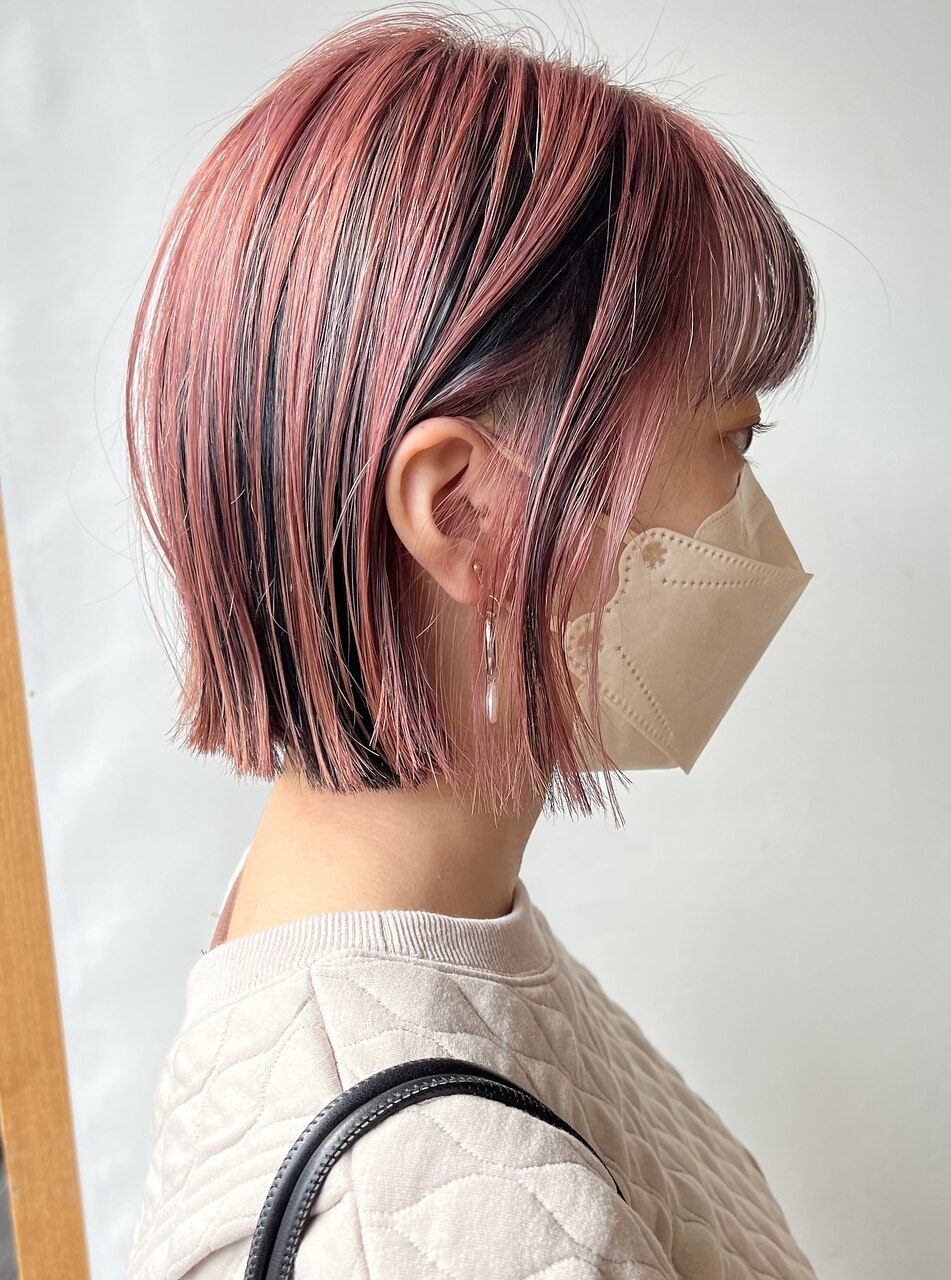 morio原宿】アウターカラー アンブレラカラー ピンクボブ：L173244534