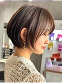 30代40代大人女性/前髪ありショートボブ/ショートヘア/髪質改善