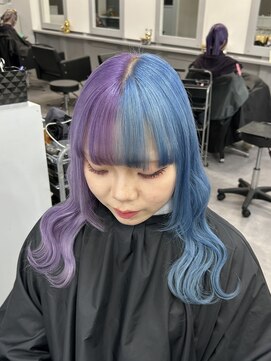 シェイロ(Cielro) 【ツートーンカラー/水色×紫/デザインカラー】