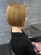 Real salon style. -ハイトーン髪質改善ボブ-