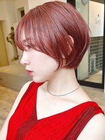 セイドット フクオカ(Say.FUKUOKA)&nbsp;【Say.福岡】ショート×ピンクアッシュ×サイドバング×艶カラー