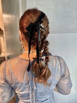 【ダブルポニーテール】/結婚式/二次会/同窓会/銀座/ヘアセット