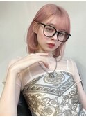 レイヤーミディ美髪くびれワンカールペールピンク